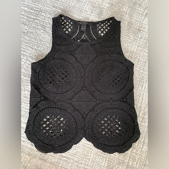 Black Lace Top - Picture 1 of 3